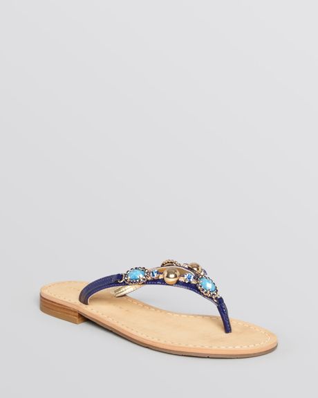 ivanka-trump-blue-flat-thong-sandals-jeweled-flat-sandals-product-1 ...