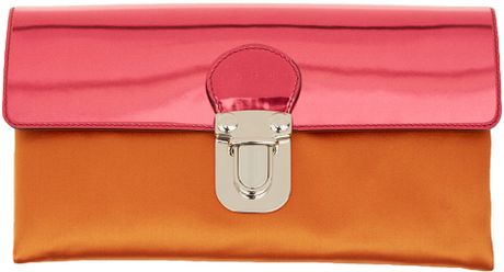 orange and pink clutch