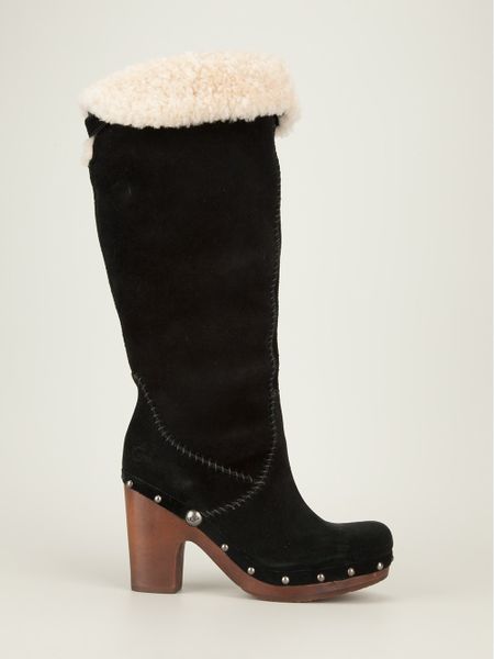 uggs black mid calf