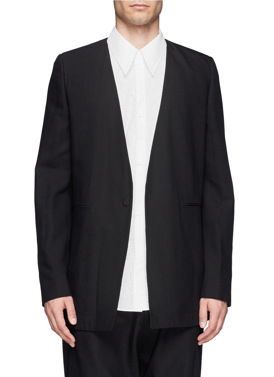 Damir Doma Lapelless Cottonblend Blazer In Black For Men Lyst