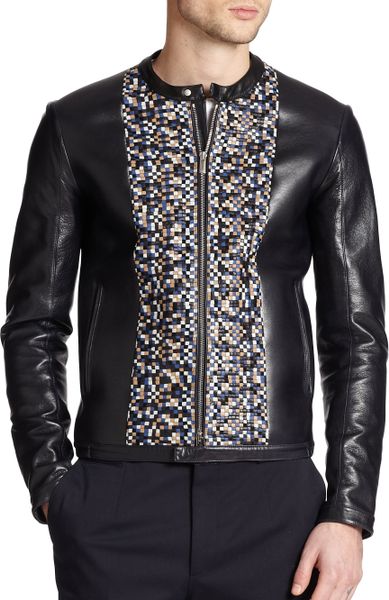 fendi men's leather jacket