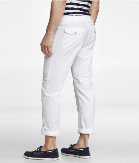 white drawstring pants womens