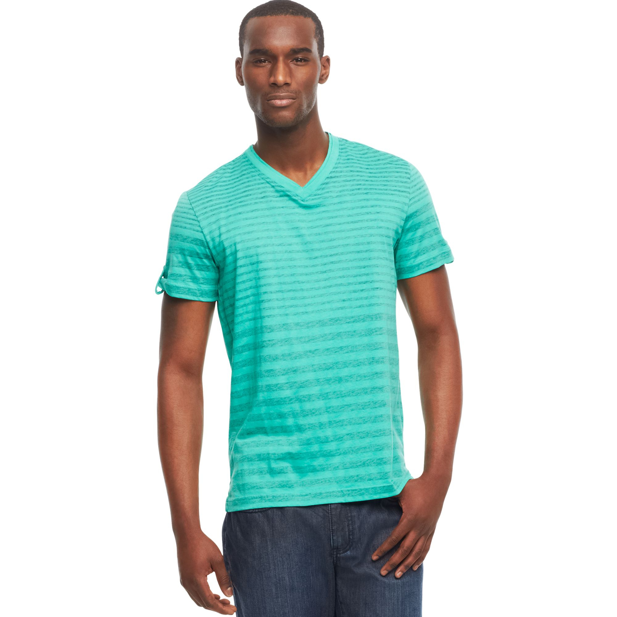 mens green vneck