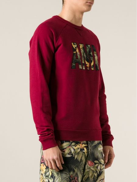 ami red hoodie