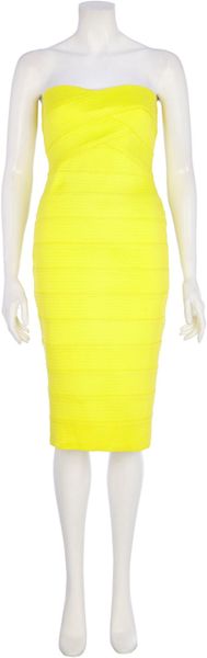 lime green bandeau dress