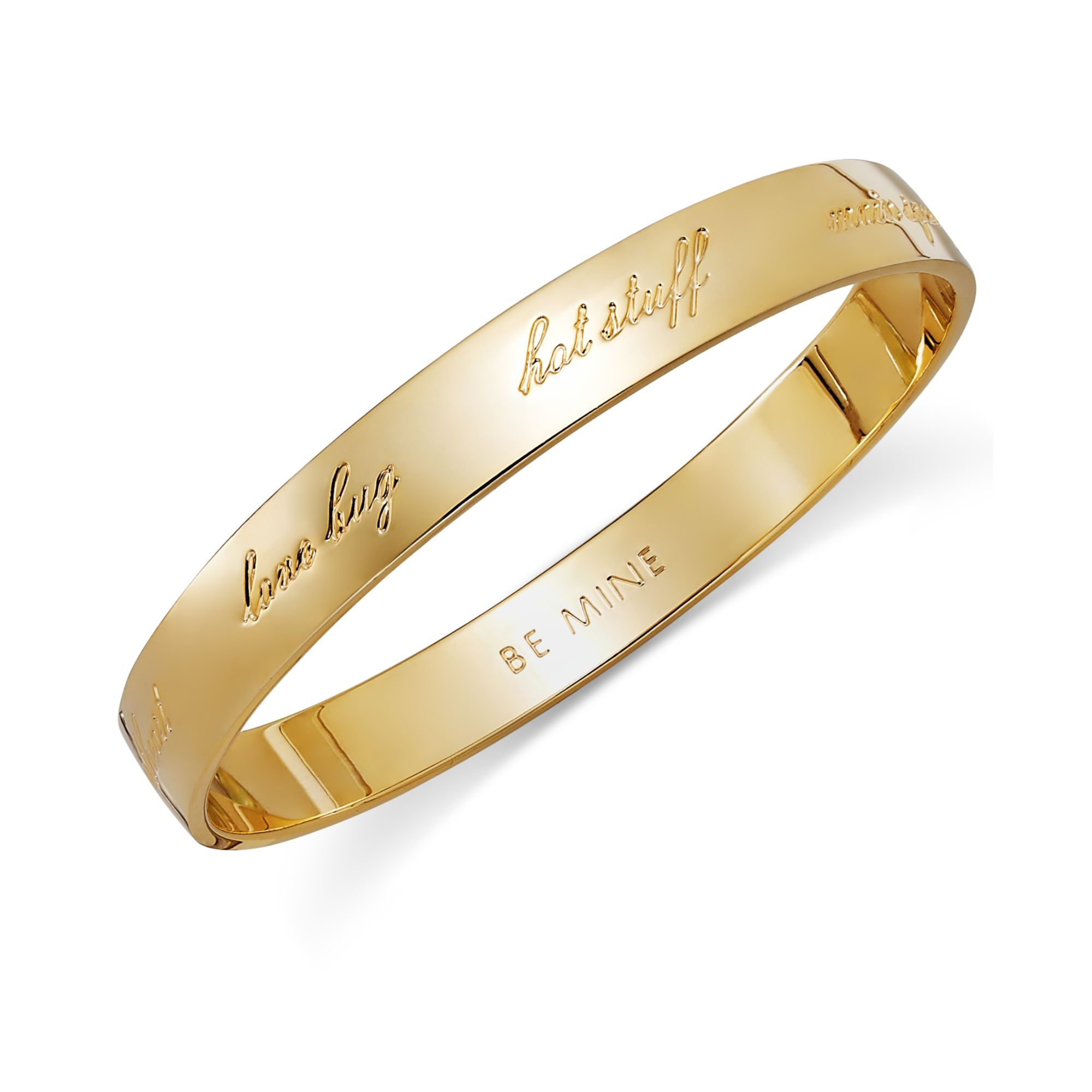Kate Spade New York GoldTone Engraved Valentine'S Day Bangle Bracelet