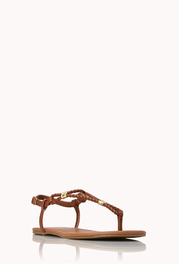 Forever 21 Braided Boho Sandals in Brown (Chestnut) | Lyst