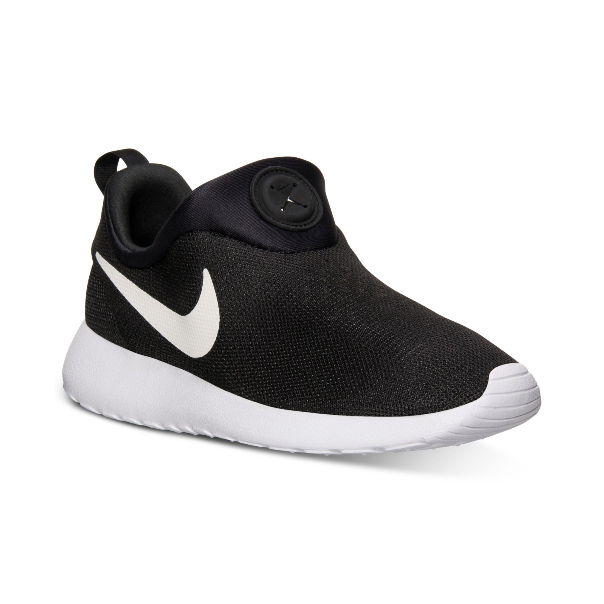 Nike Mens Roshe Run Slip On Casual Sneakers From Finish Line in Black