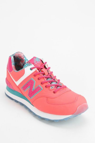 New Balance 574 Island Pack Running Sneaker in Pink | Lyst