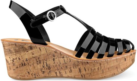 wedge guess sandals platform womens patent