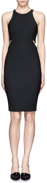 Elizabeth And James Lela Cutout Side Dress in Black | Lyst