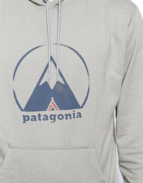 Patagonia Hoodie with Logo Print in Gray for Men (Grey) | Lyst