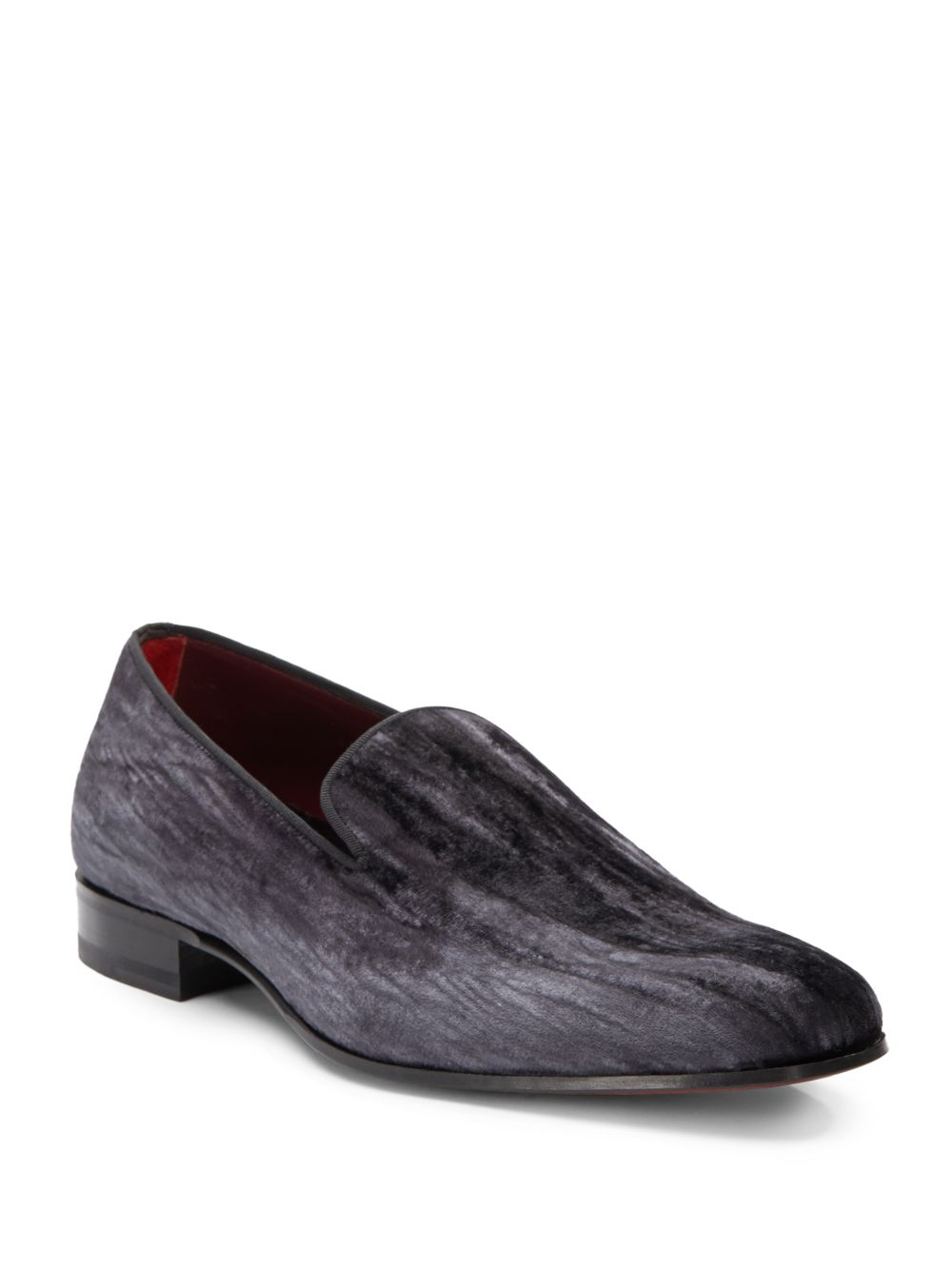 Mezlan Posto Velvet Smoking Slippers in Black for Men Lyst