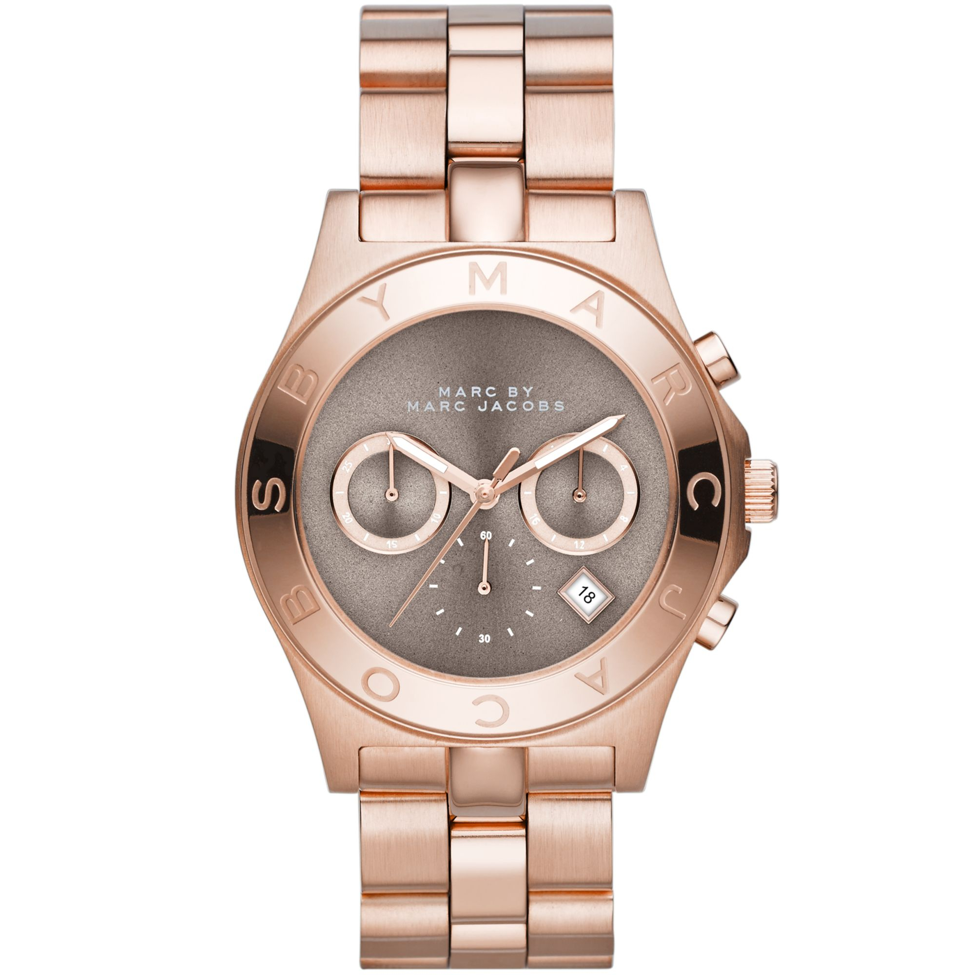 Marc By Marc Jacobs Womens Chronograph Blade Rose Goldtone Stainless