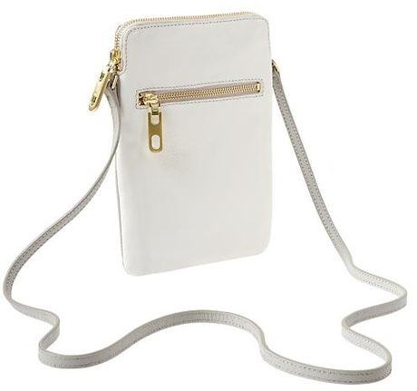 Gap Leather Crossbody Bag in White (milk) | Lyst