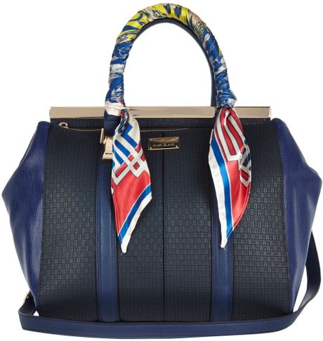 river island navy handbag
