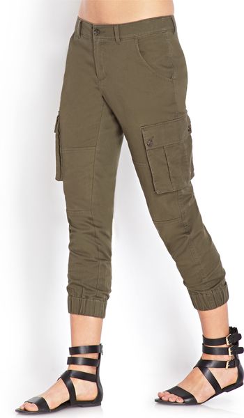 mens green cargo joggers