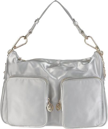 Gianfranco FerrÃ© Large Fabric Bag in Silver