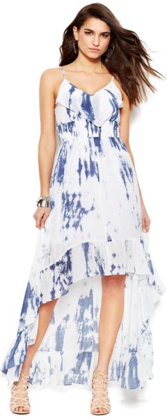 Guess Violet Tiedye Printed Maxi Dress in Multicolor (Deep Indigo ...