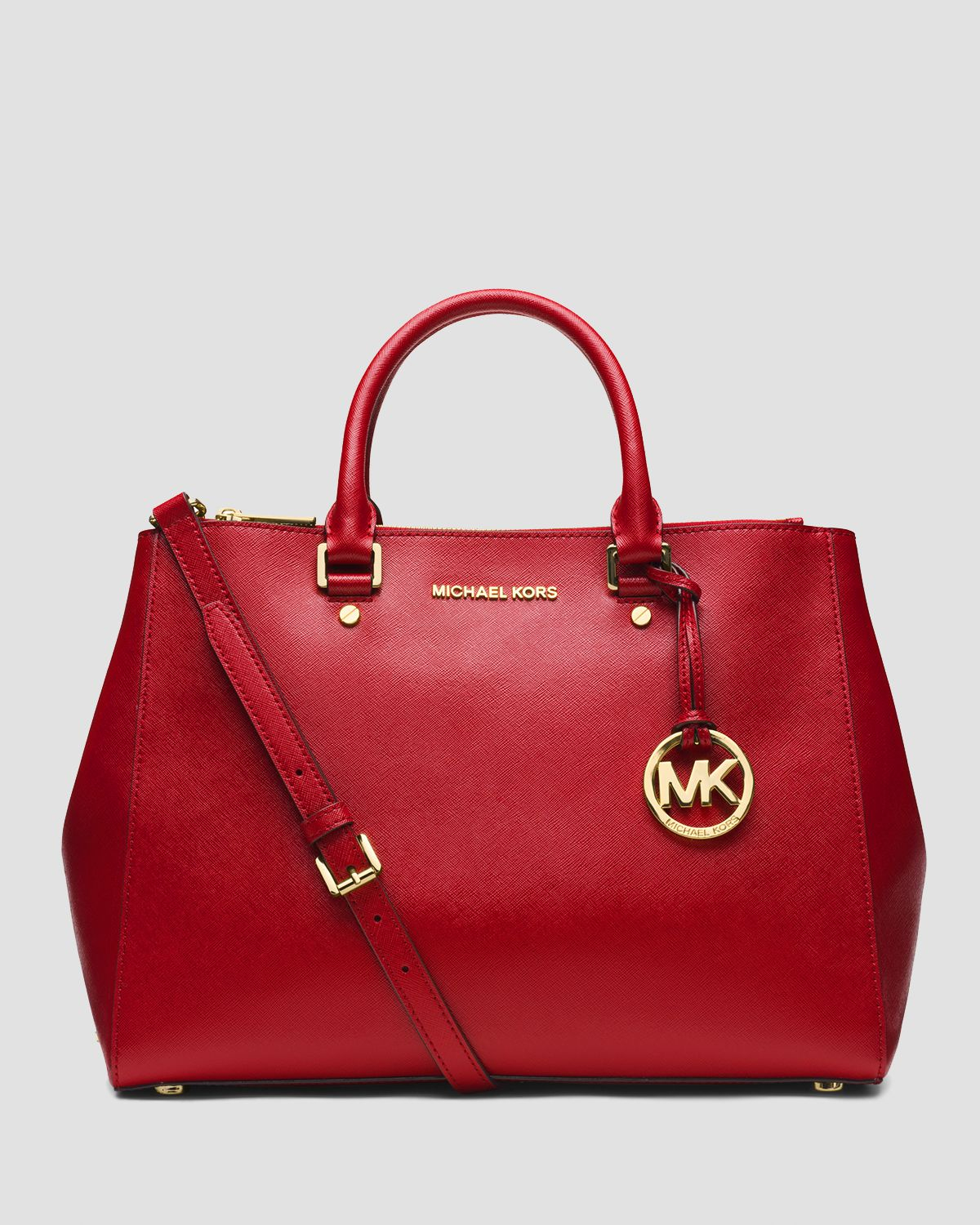 Michael Michael Kors Satchel Large Patent Sutton in Red (Scarlet)