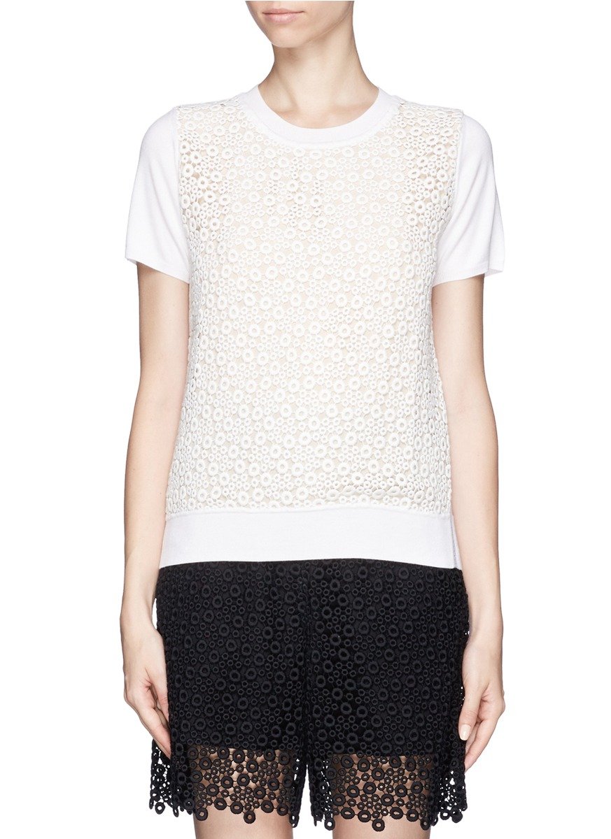 eyelet white shirt