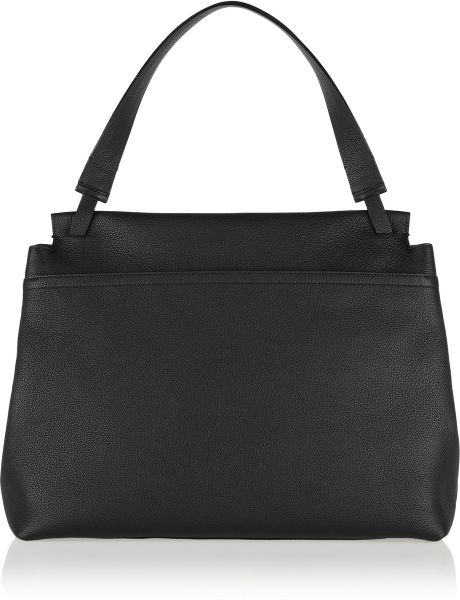 the row flat leather tote