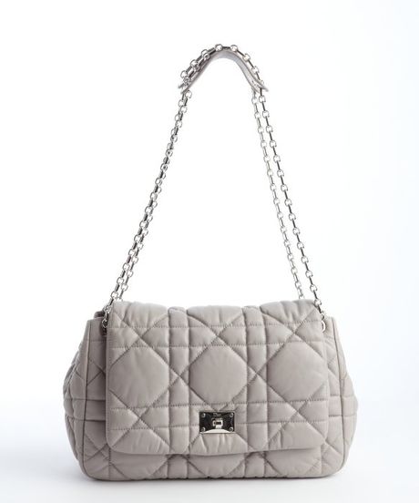 Dior Grey Quilted Leather Chain Strap Shoulder Bag in Gray (grey) | Lyst