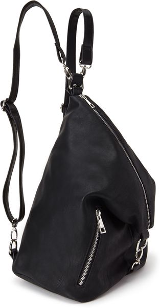 Forever 21 Convertible Zip-Front Backpack in Black