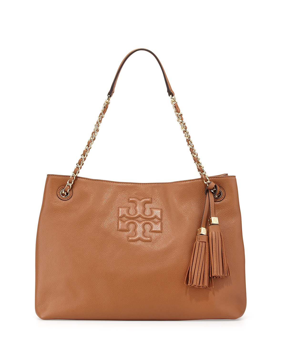 Tory Burch Thea Large Chain Tote Bag in Brown (BARK) | Lyst