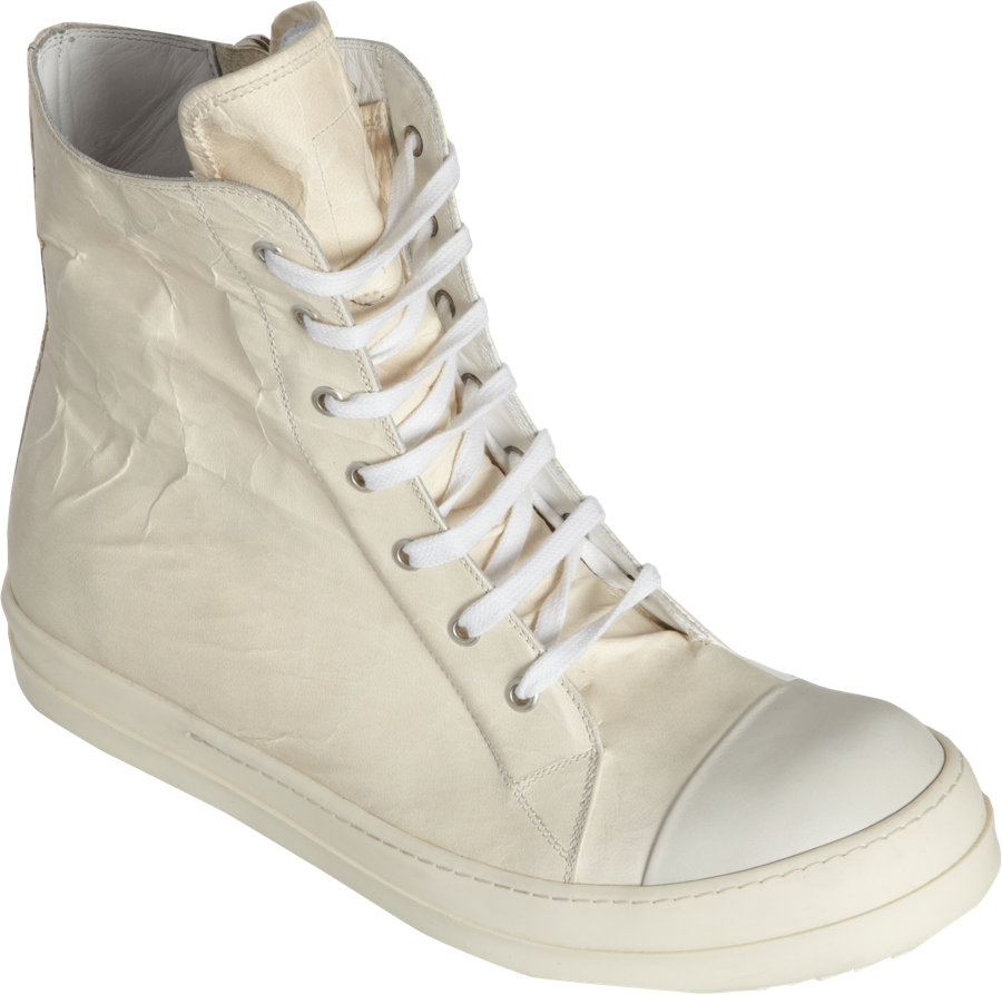 Rick Owens Ramone Hightop Sneakers in White for Men | Lyst