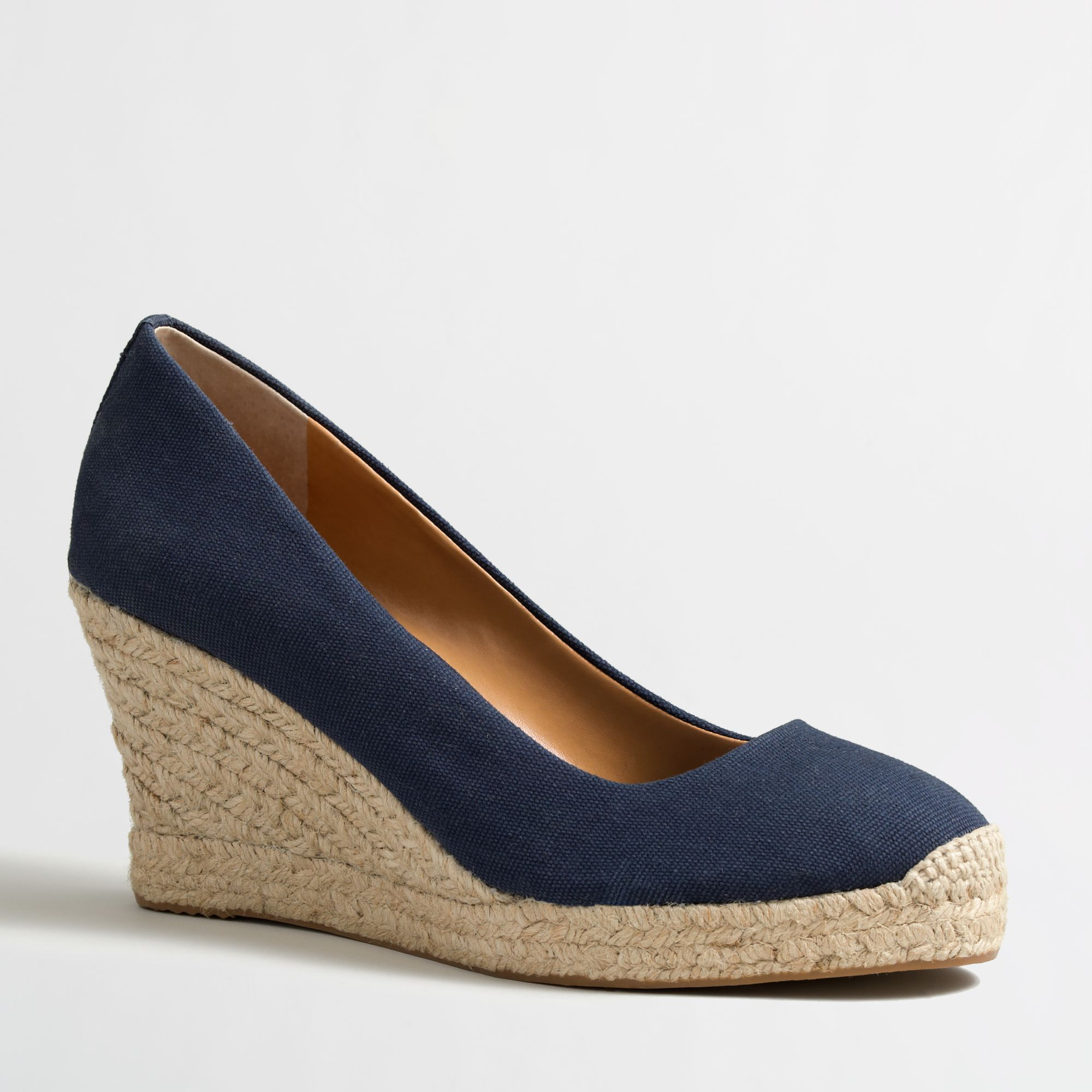 crew Factory Canvas Espadrille Wedges in Blue (navy) | Lyst