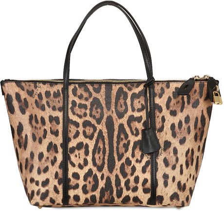 Dolce & Gabbana Miss Escape Leopard Print Tote Bag in Animal (leopard