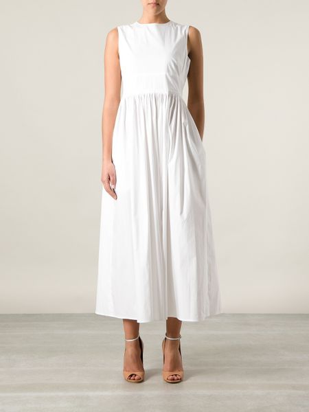the row white gown