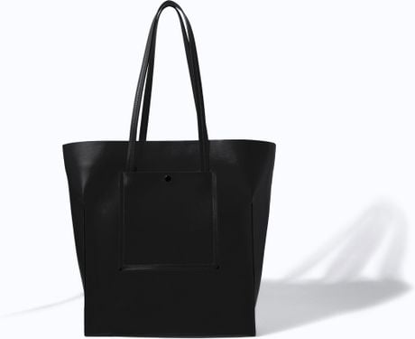Zara Tote Bag with Pocket in Black