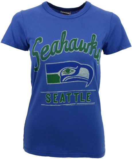 Junk Food Womens Seattle Seahawks Kickoff Tshirt in Blue