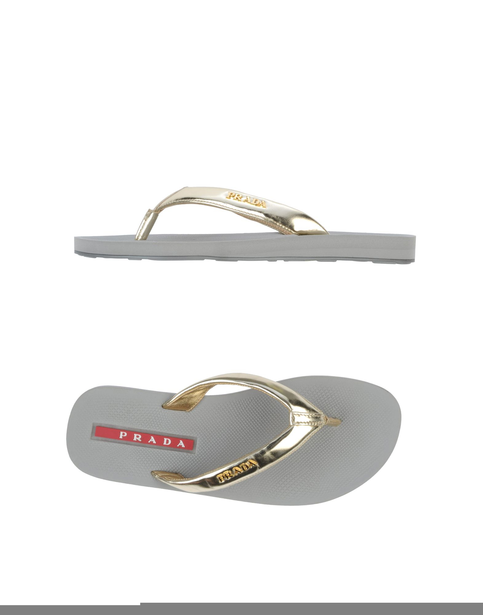 Prada Black Grained Rubber Thong Sandals Size US 6 Regular (M, B) Listed By Strawberry Fields 