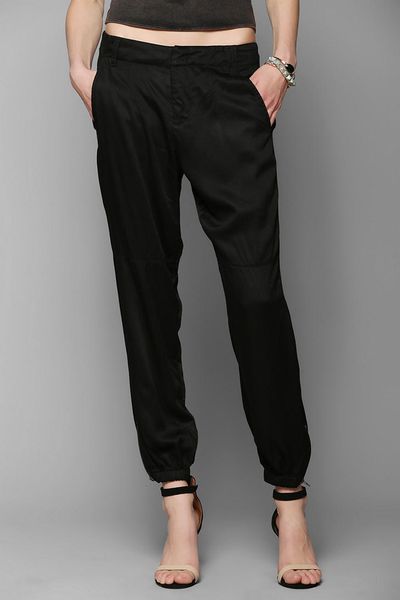 black trousers with sparkle stripe