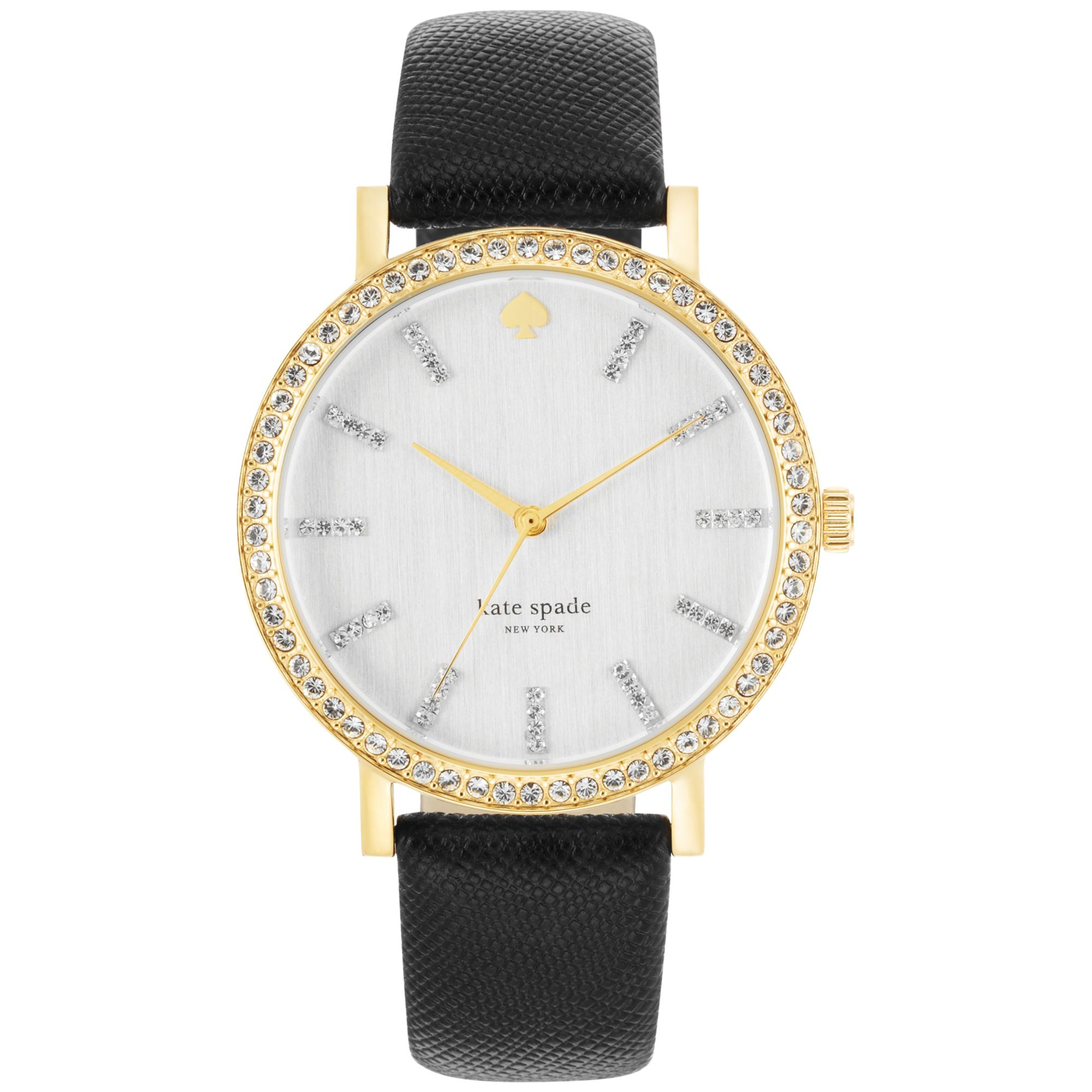 Kate Spade Metro Grand Pave Goldtone Stainless Steel & Saffiano Leather