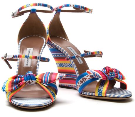 Tabitha Simmons Clara Wedge in Multicolor (multicolour) - Lyst
