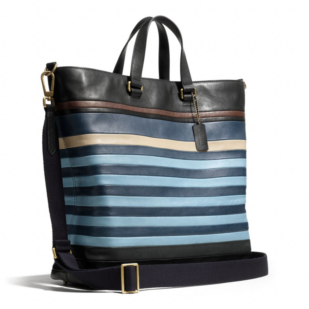 coach tote with stripe