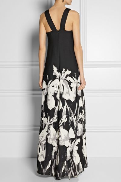 floral printed georgette gown