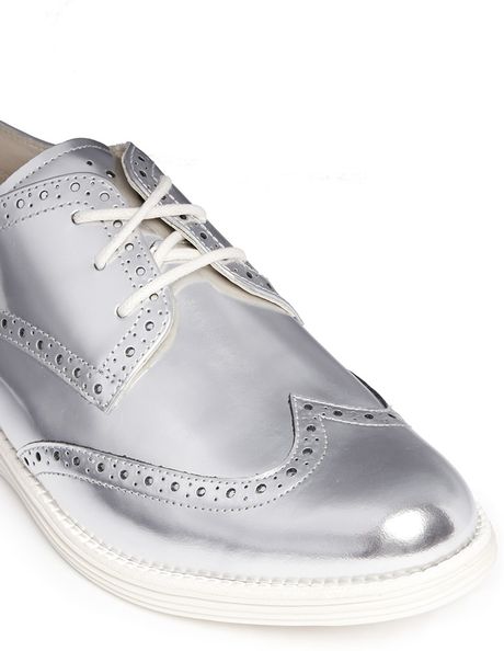 cole haan silver flats