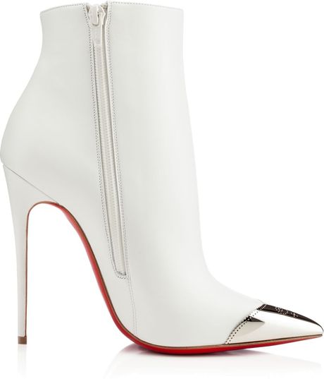 louboutin white booties