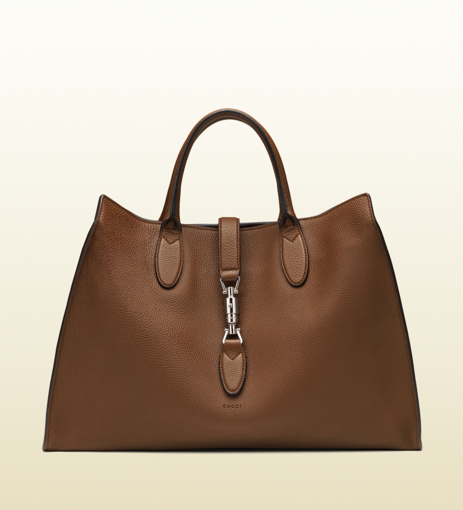 Gucci Jackie Soft Leather Top Handle Bag in Brown (nut) | Lyst