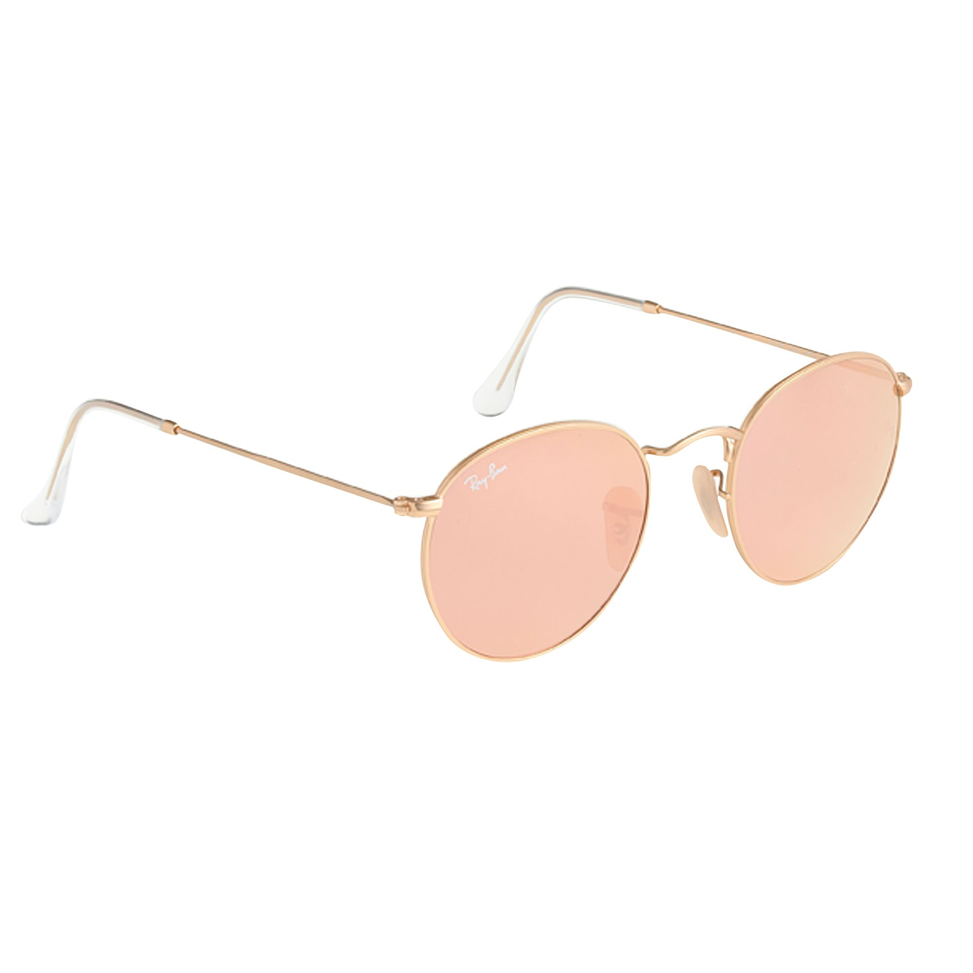 Jcrew Ray Ban® Retro Round Sunglasses With Flash Lenses In Pink Gold Flash Pink Lyst 