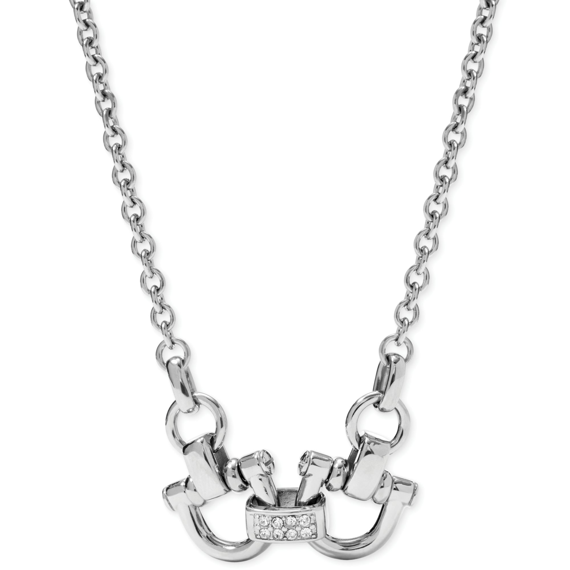 fossil silver necklace