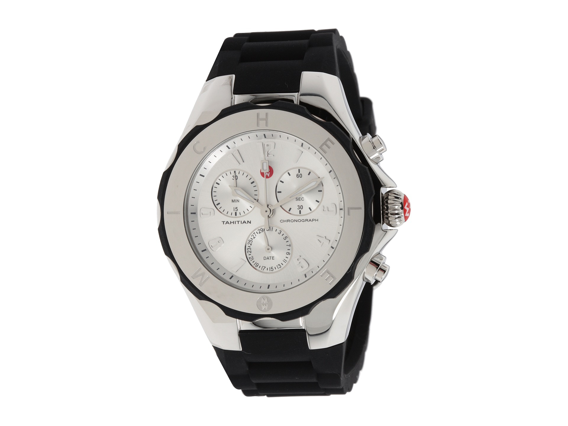 Michele Tahitian Jelly Bean Large Metallic in Black (Black Stainless Steel Dial) Lyst