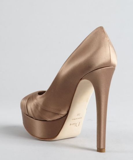 taupe platform pumps