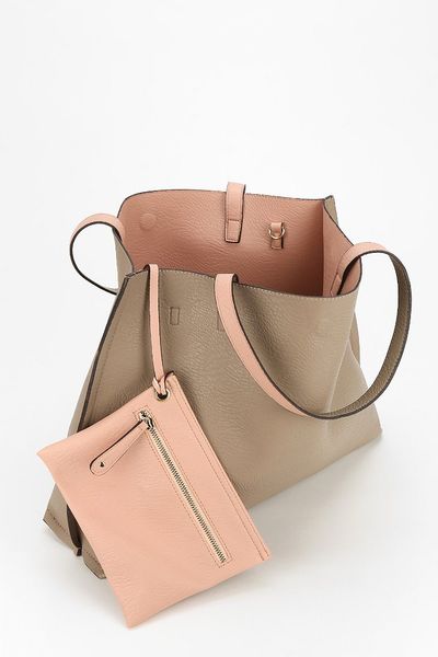 Urban Outfitters Reversible Vegan Leather Tote Bag in Pink (PINKTAUPE ...