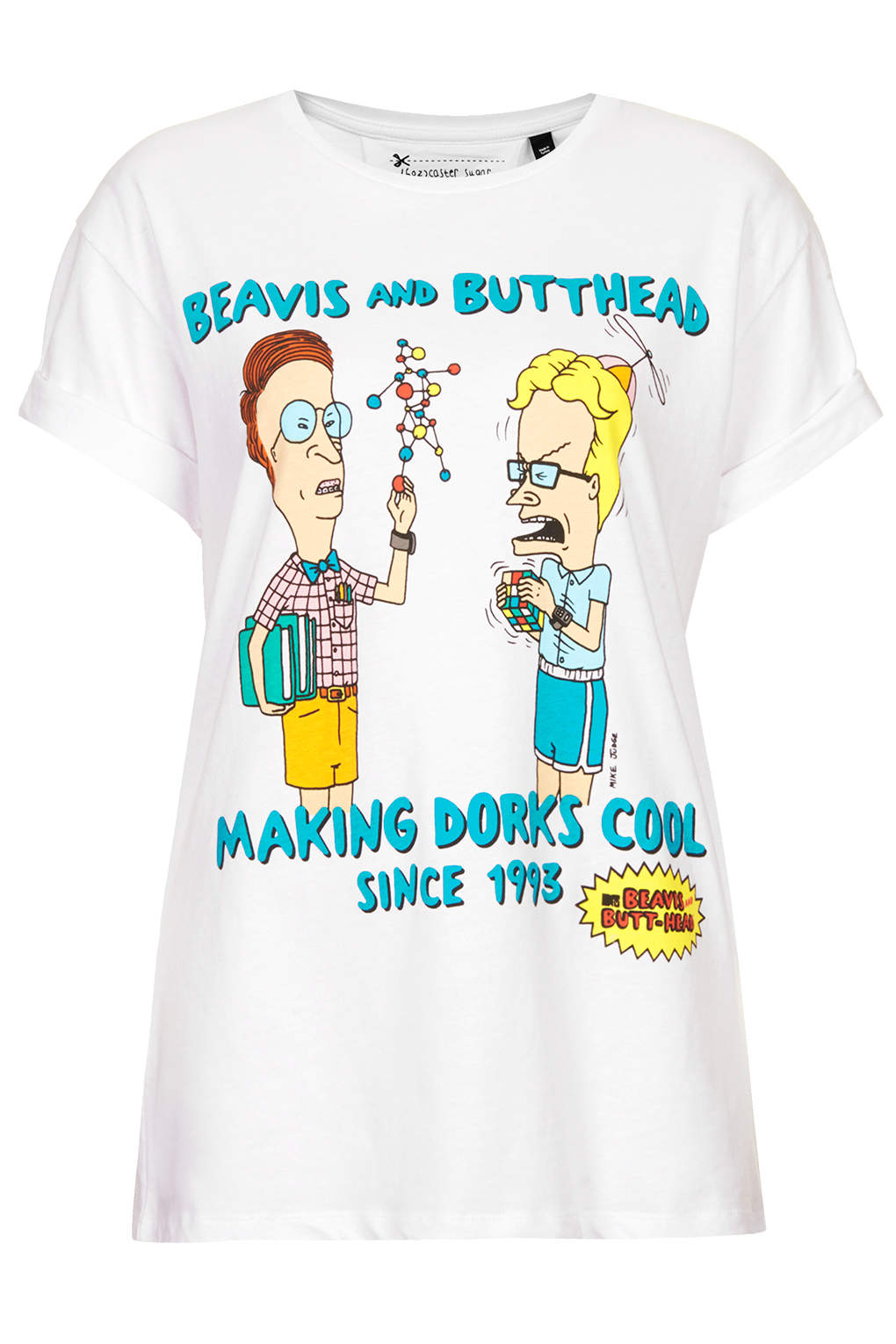 Topshop Beavis and Butthead Tee By Tee and Cake in White  Lyst